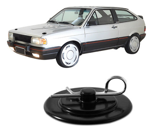 Kit 2 Trava De Capô Decorativa Aço Preto Tuning Carro