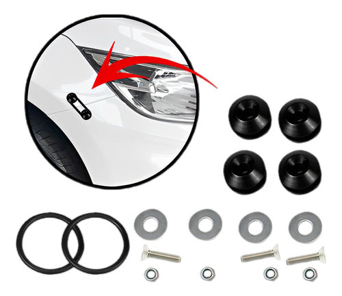 Tow Strap+trava Parachoque+tampa Valvula Red+parafuso - Pret