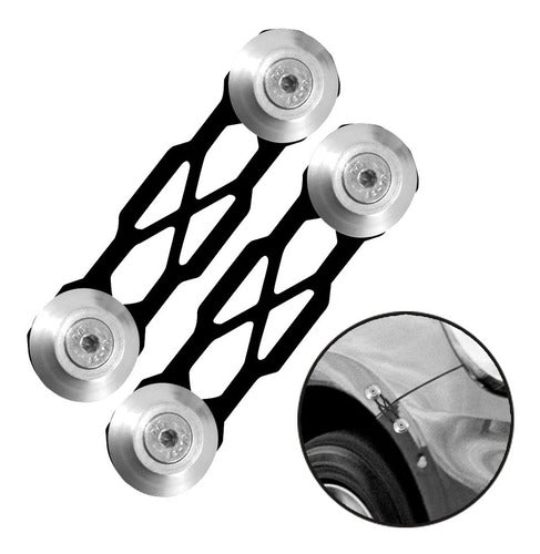 Trava De Para-choque Chapa Preto - Prata (decorativa)
