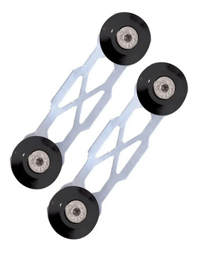 Trava De Para-choque Chapa Prata - Preto (decorativa)