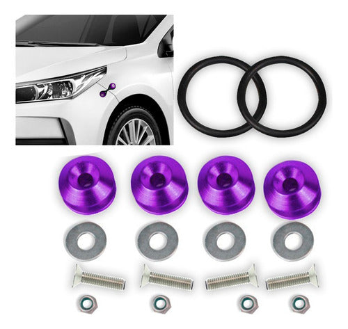 Trava De Para-choque Anilha  Quick Realease - Roxo