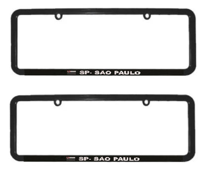 Moldura De Placa Carro Preta Mercosul - Município São Paulo