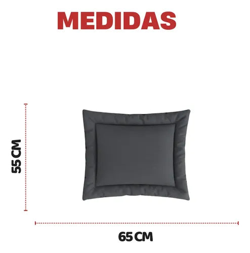 Colchonete Caminha Pet Almofada Cachorro Gato Porte Pequeno Cinza Liso