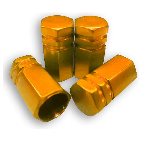 Tampa Válvula Pneu Carro Sextavada Grande - 4pc Várias Cores