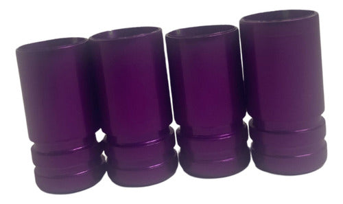 Tampa De Valvula Pneu Carro Redonda (kit 4pçs) Bico - 2,5cm