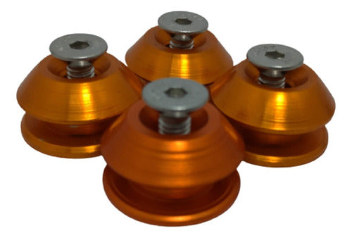 Kit Tow Strap+trava Parachoque+tampa Valvula+parafuso_laranj