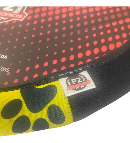 Capa De Volante Em Neoprene Preto - Bull Dog Amarelo