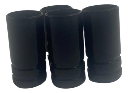 Tampa De Valvula Pneu Carro Redonda (kit 4pçs) Bico - 2,5cm