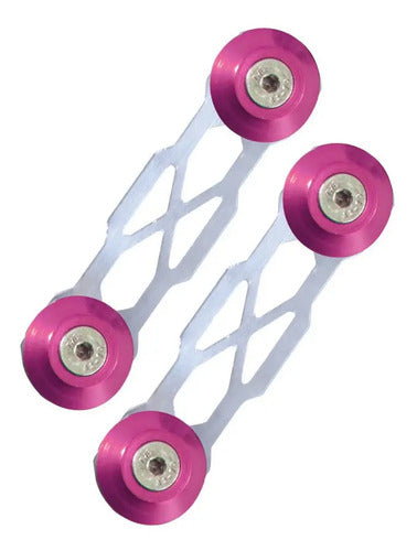 Trava De Para-choque Chapa Prata - Rosa (decorativa)