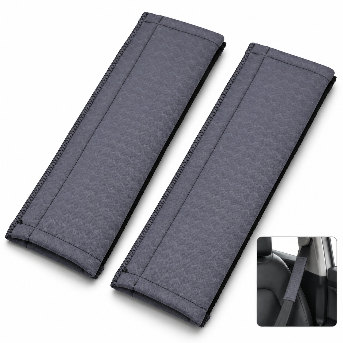 Capa Protetor de Cinto de Segurança em Neoprene - Kit Com 2 Unidades