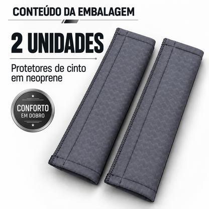 Capa Protetor de Cinto de Segurança em Neoprene - Kit Com 2 Unidades