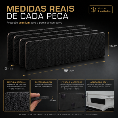 Protetor De Porta Para Carro em Garagem Apertada Com Imã Magnético - Kit Com 4 Peças