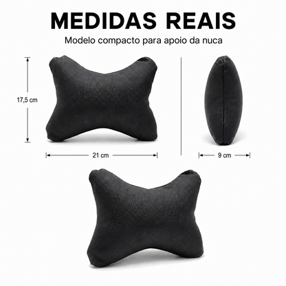 Kit 2 Almofadas Apoio De Cabeça e Pescoço Em Courvin