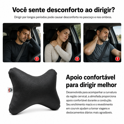 Kit 2 Almofadas Apoio De Cabeça e Pescoço Em Courvin