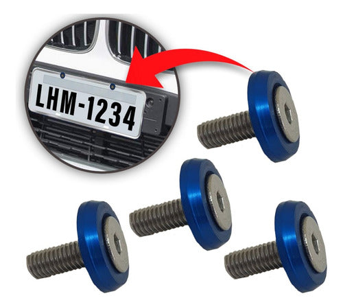 Kit Tow Strap+trava Parachoque+tampa Valvula+parafuso - Azul