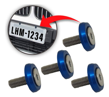 Kit Tow Strap+trava Parachoque+tampa Valvula+parafuso - Azul
