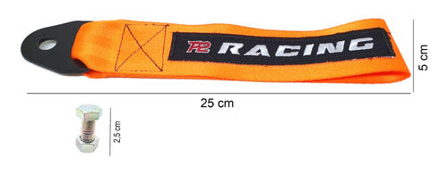 Kit Tow Strap+trava Parachoque+tampa Valvula+parafuso_laranj