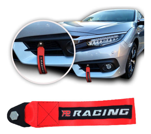 Kit Tow Strap+trava Parachoque+tampa Valvula+parafuso - Verm