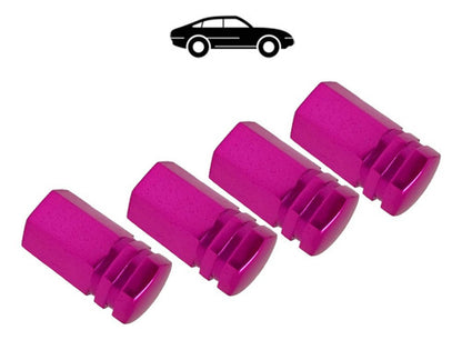 Tampa Válvula Pneu Carro Sextavada Grande - 4pc Várias Cores