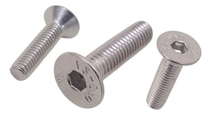 Parafuso Allen Inox Com Cabeça Conica Chata M6 X 20mm 50 Pçs