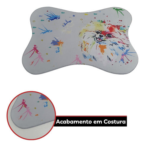 Tapete Comedouro Pet Antiderrapante Americano Cachorro Gato