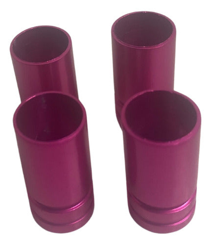 Tampa De Valvula Pneu Carro Redonda (kit 4pçs) Bico - 2,5cm