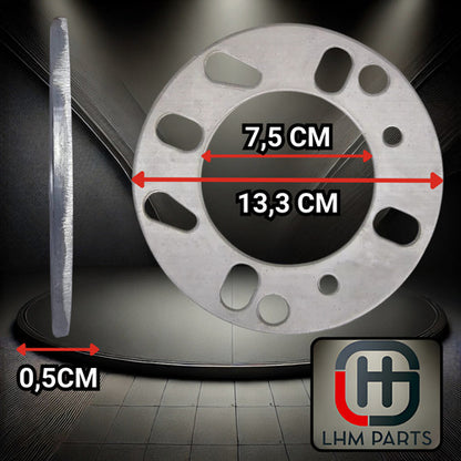 Alargador Espaçador De Rodas Universal 5mm - 1 Unidade