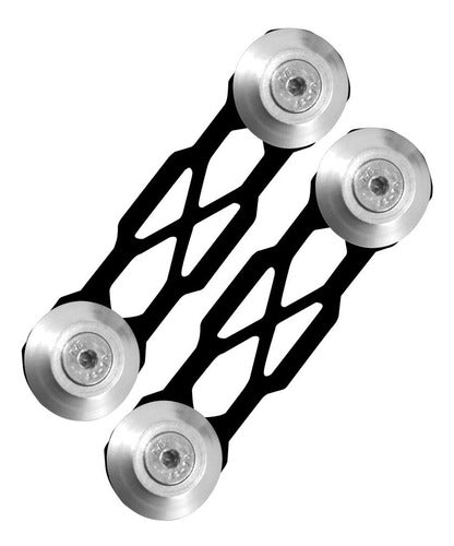 Trava De Para-choque Chapa Preto - Prata (decorativa)