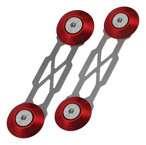 Trava De Para-choque Chapa Prata - Vermelho (decorativa)