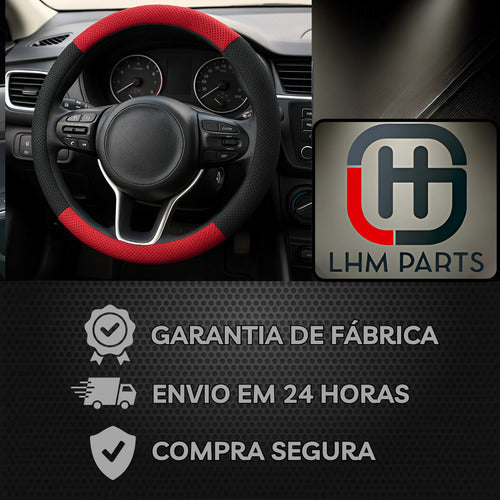 Capa De Volante Esportiva Ventilada P/ Carro 38cm Costurada