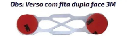 Trava De Para-choque Chapa Prata - Anilha Azul (decorativa)
