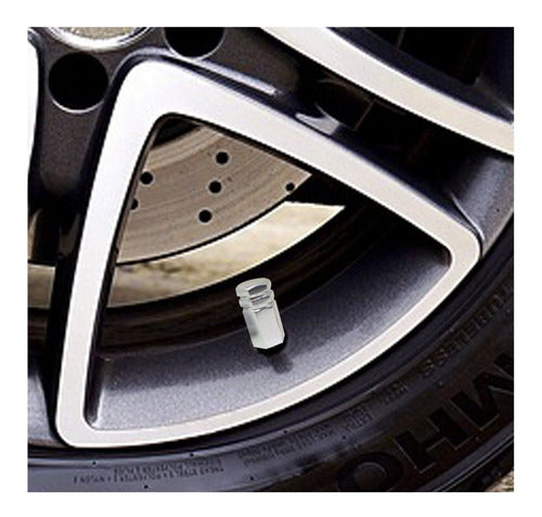Tampa Válvula Pneu Carro Sextavada Grande - 4pc Várias Cores