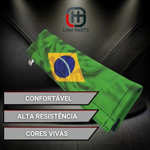 Kit Lixeira E Protetor De Cinto Carro Copa Automotivo Verde