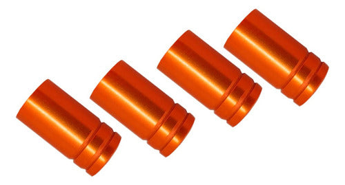 Tampa De Valvula Pneu Carro Redonda (kit 4pçs) Bico - 2,5cm