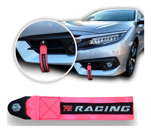 Kit Tow Strap+trava Parachoque+tampa Valvula+parafuso - Rosa