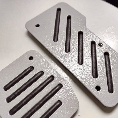 Kit Pedaleira Esportiva Universal Nascar Tunning Cinza/preta