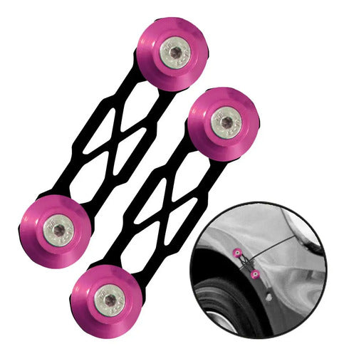 Trava De Para-choque Chapa Preto - Rosa (aplicação)