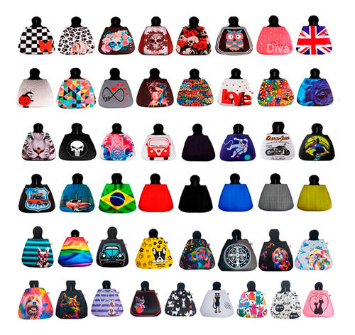 Lixeira De Carro Auto Em Neoprene  Várias Estampas - Lixocar