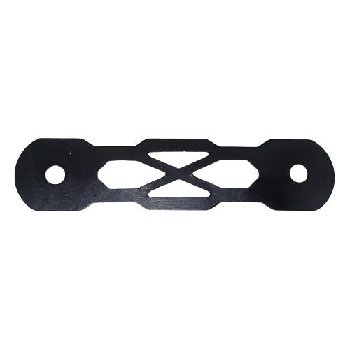 Chapa Alumínio De Reposição Trava Parachoque Preta - 4unid