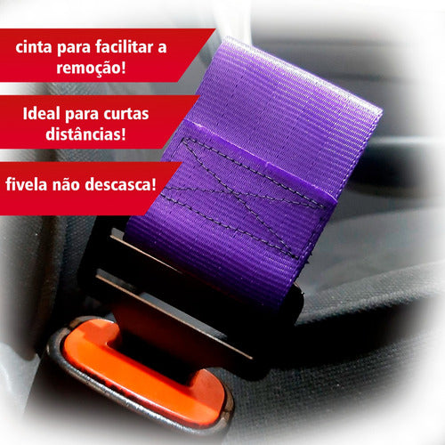 Par Cinta E Lingueta Fivela Engate Cinto Segurança Tira Bip