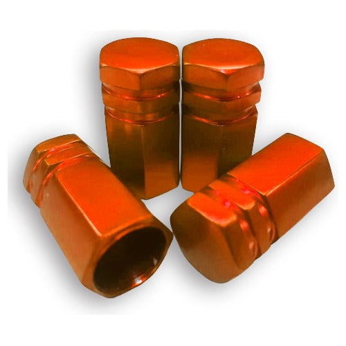 Tampa Válvula Pneu Carro Sextavada Grande - 4pc Várias Cores