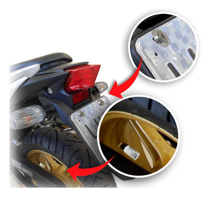 Kit Moto Parafuso De Placa E Tampa Válvula Sextavada - Prata