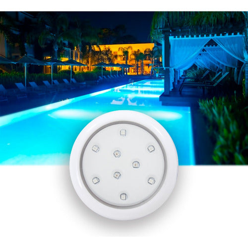 Luminária De Piscina 12v 9w 80mm Cp.rosca Br Rgb