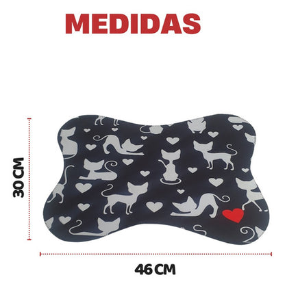 Tapete Comedouro Pet Americano Para Tigelas Cachorro Gato