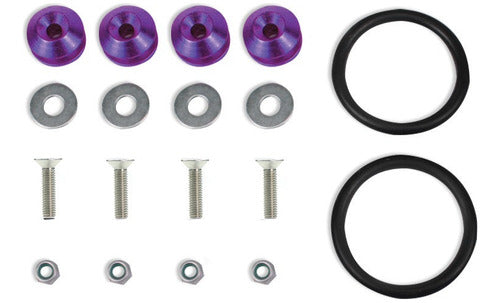 Kit Tow Strap+trava Parachoque+tampa Valvula+parafuso - Roxo