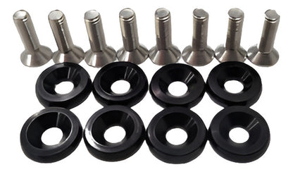 Parafusos Kit Fender Washers 8 Peças E Placa Carro / Moto M6