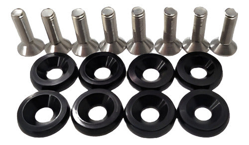 Parafusos Kit Fender Washers 8 Peças E Placa Carro / Moto M6