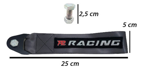 Kit Tow Strap+trava Parachoque+tampa Valvula+parafuso Prata