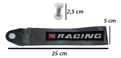 Kit Tow Strap+trava Parachoque+tampa Valvula+parafuso Prata