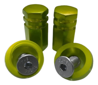 Anilha Placa + Tampa De Válvula Moto Sextavada - Verde